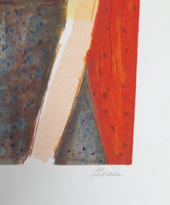 Testa rossa, litografia moderna di Charles Levier