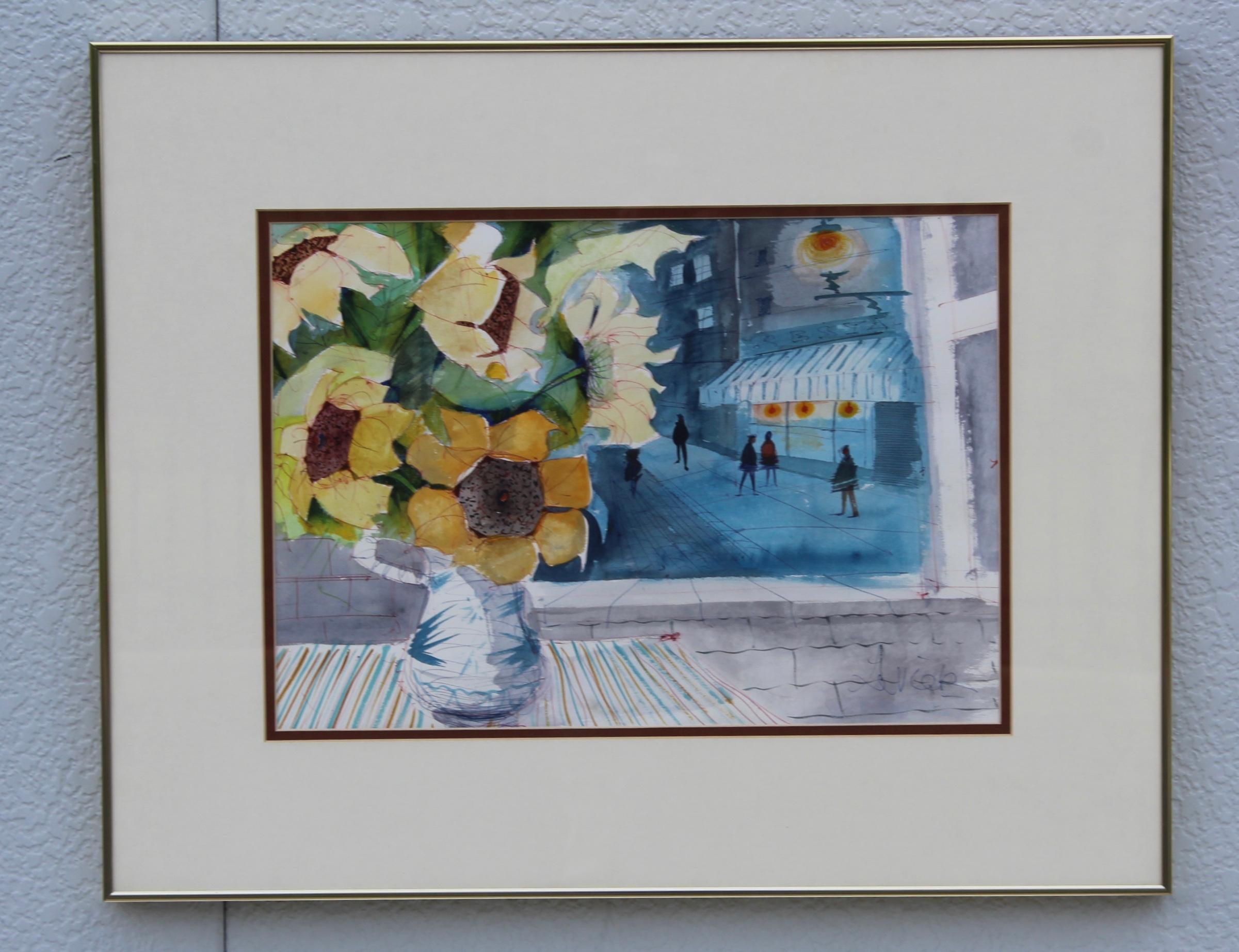 20th Century Charles Levier Watercolor Painting For Sale