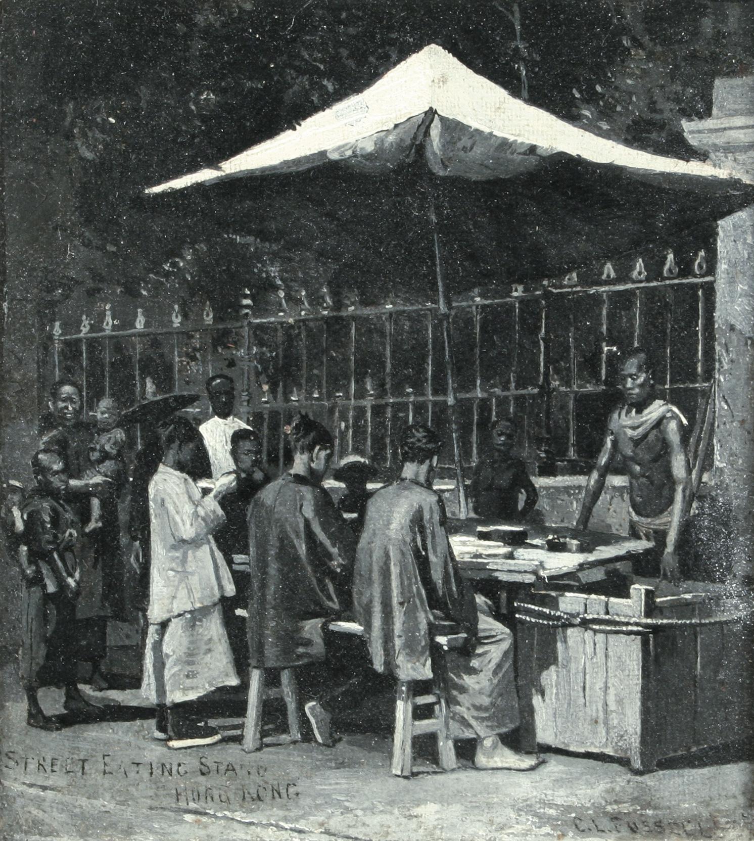 Charles Lewis Fussell (American, 1840–1909)

These five undated, small grisaille illustrations of daily life in Hong Kong and Singapore are stylistically similar to Fussell’s 