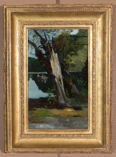 Rowing on a River by Pennsylvania Artist Charles Lewis Fussell