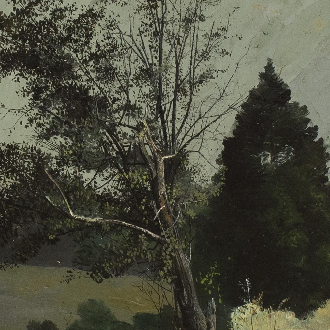 Trees in a Meadow par Media, l'artiste de Pennsylvanie Charles Lewis Fussell en vente 1