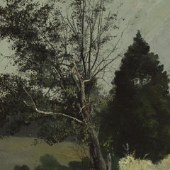 Trees in a Meadow by Media Pennsylvania Artist Charles Lewis Fussell