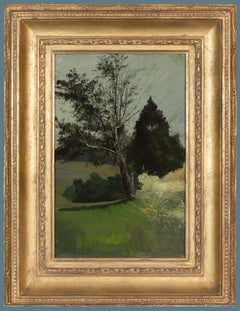Trees in a Meadow by Media Pennsylvania Artist Charles Lewis Fussell