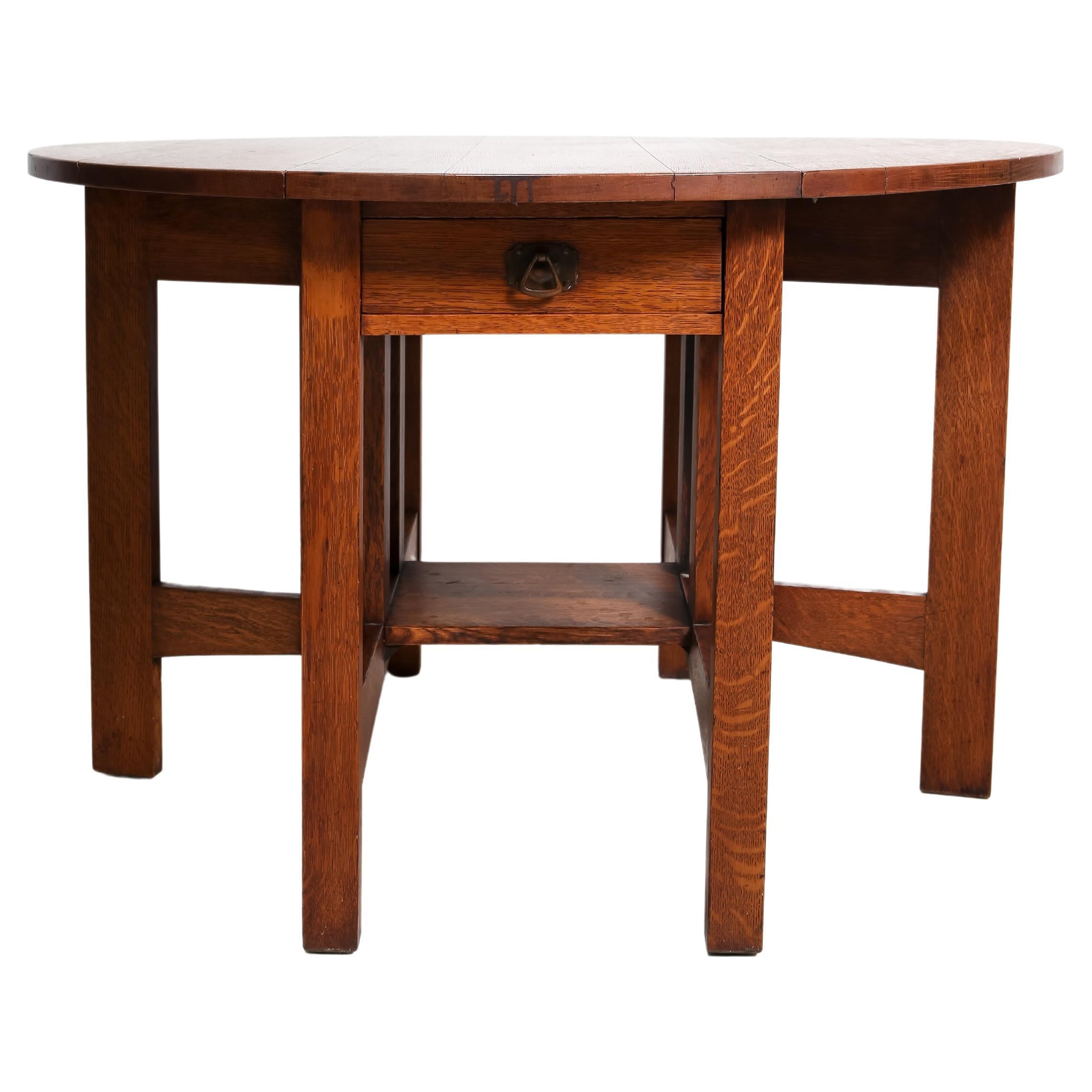Arts and Crafts Oak Centre table by Charles Limbert