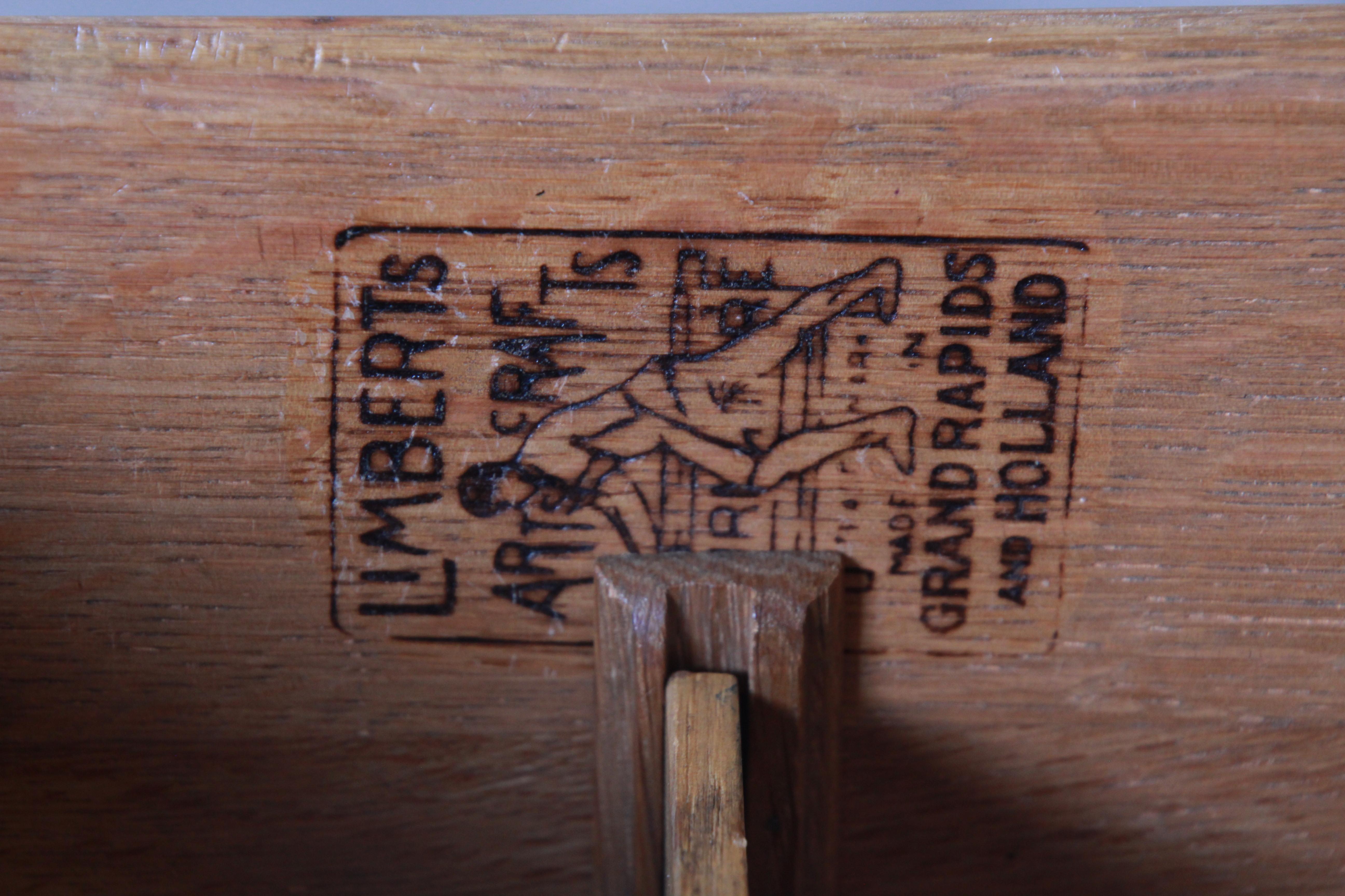 Charles Limbert Mission Oak Arts & Crafts Sideboard Credenza, circa 1900 10