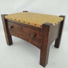 Charles Limbert One Drawer Footstool c1910