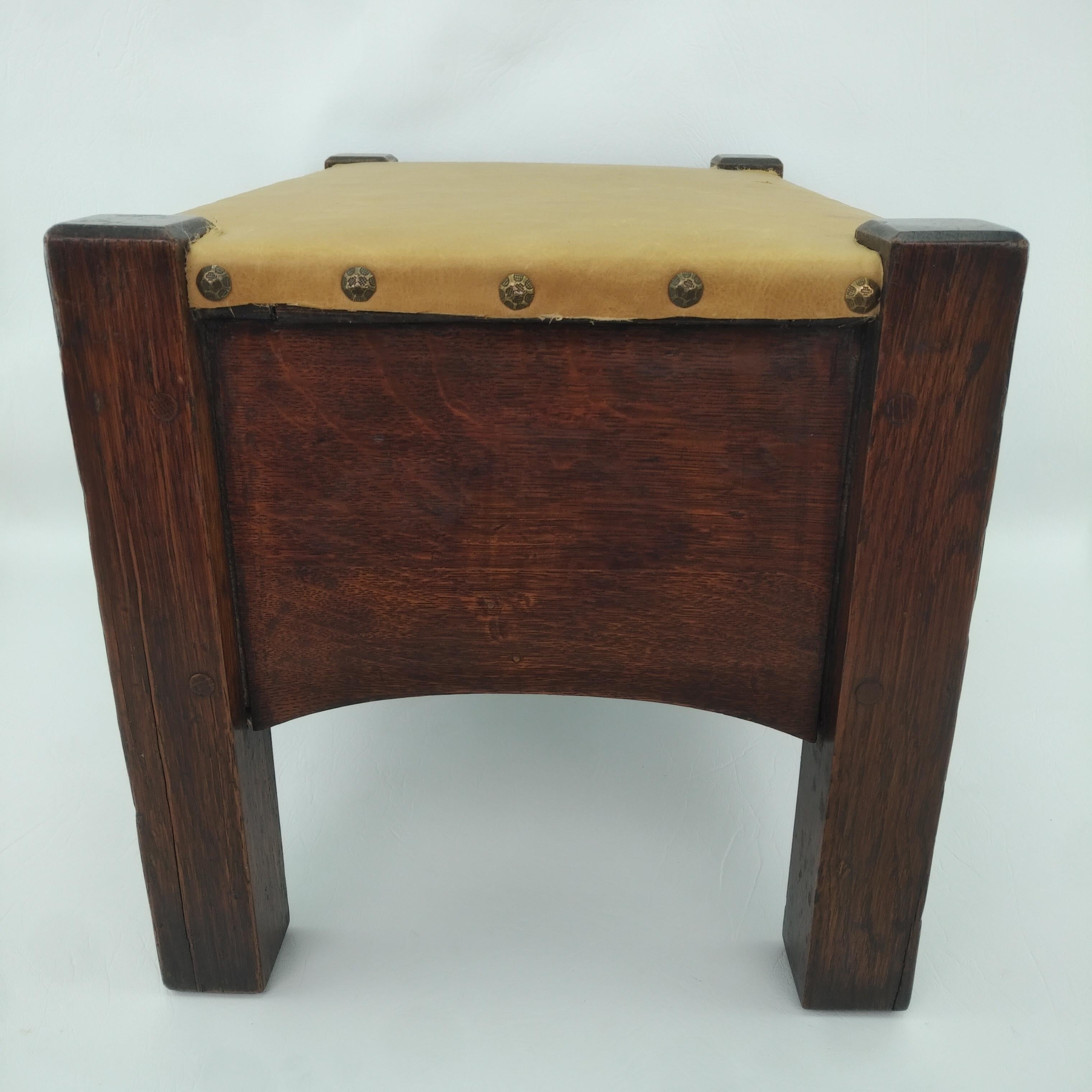 Early 20th Century Charles Limbert One Drawer Footstool c1910 For Sale