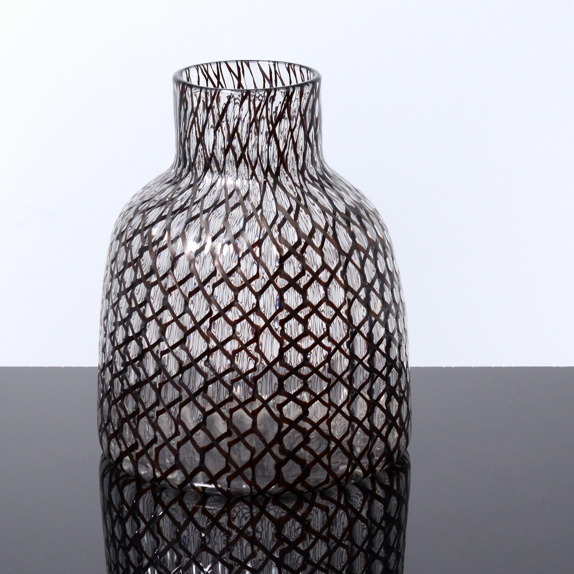 Blown Glass Charles Lin Tissot ZANFIRICO / CICLAMINO Vase, Murano For Sale