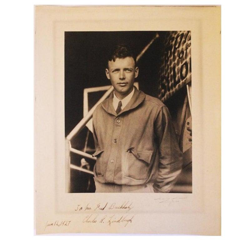 Charles Lindbergh Signed Photograph In Excellent Condition For Sale In Jersey, GB