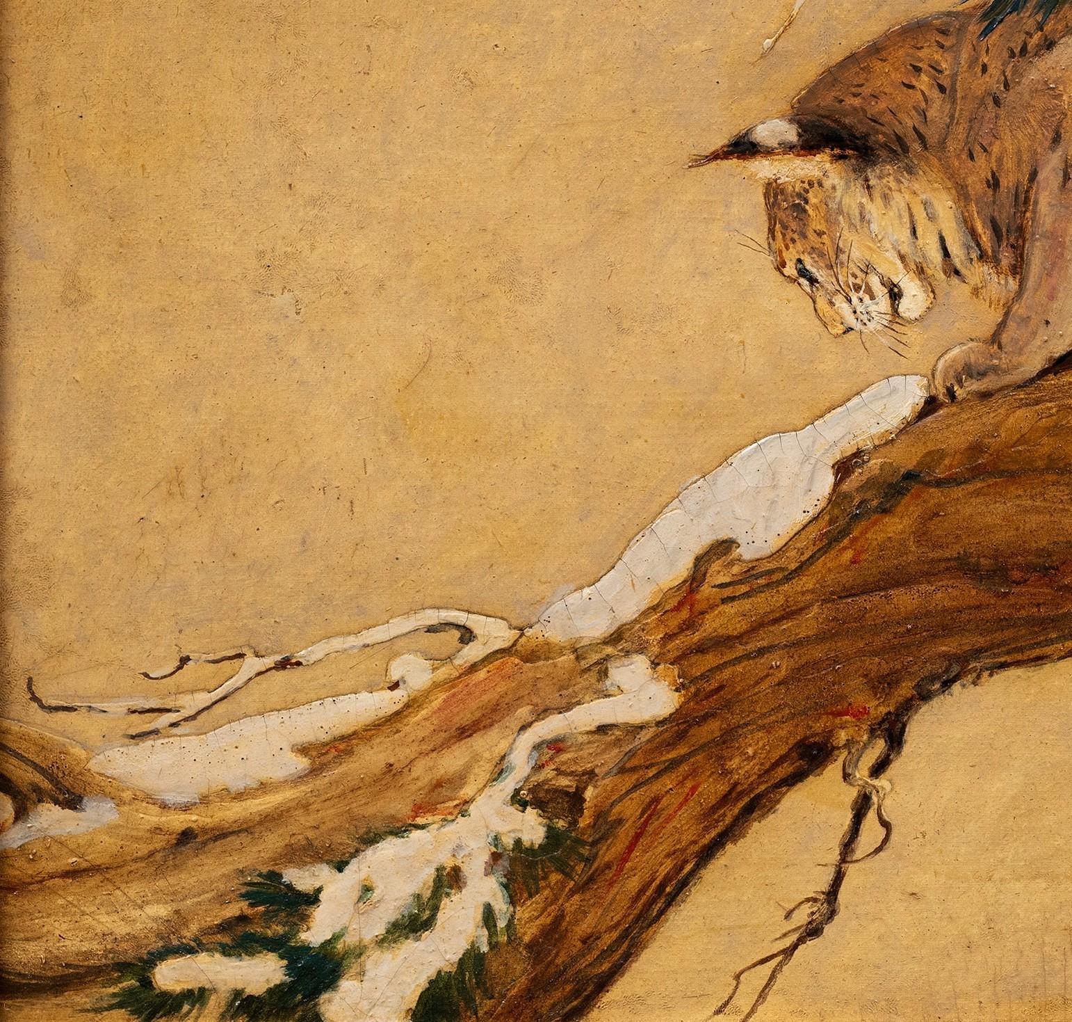 Peinture d'un lynx dans un arbre Charles Livingston Bull (américain, 1874-1932) en vente 7