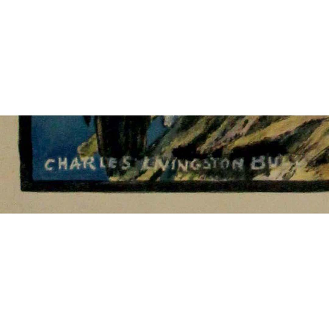 Cartel original de 1917 de Charles Livingston Mantenlo libre mediante sellos de ahorro para la guerra en venta 1