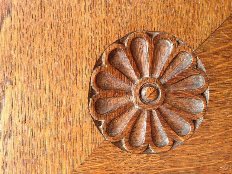 Charles Locke Eastlake Arts and Crafts Oak Dresser with Shelves and