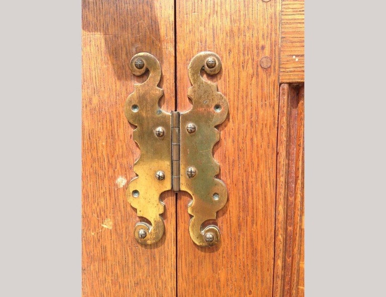 Charles Locke Eastlake Arts and Crafts Oak Dresser with Shelves and