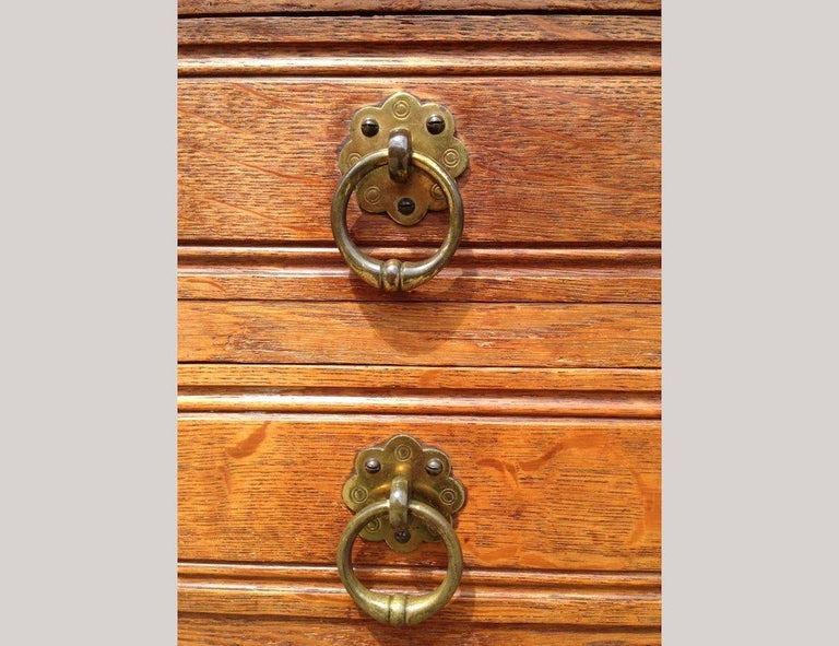 Charles Locke Eastlake Arts and Crafts Oak Dresser with Shelves and