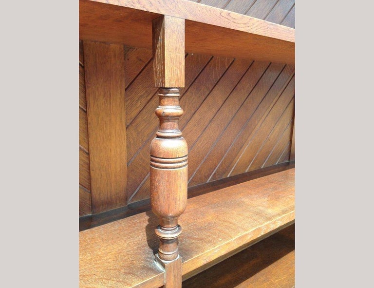 Charles Locke Eastlake Arts and Crafts Oak Dresser with Shelves and