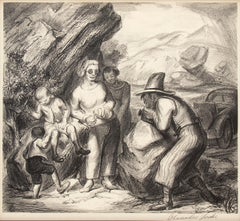 Charles Wheeler Locke “Photo Opportunity” c. 1935 Garden of the Gods Lithograph