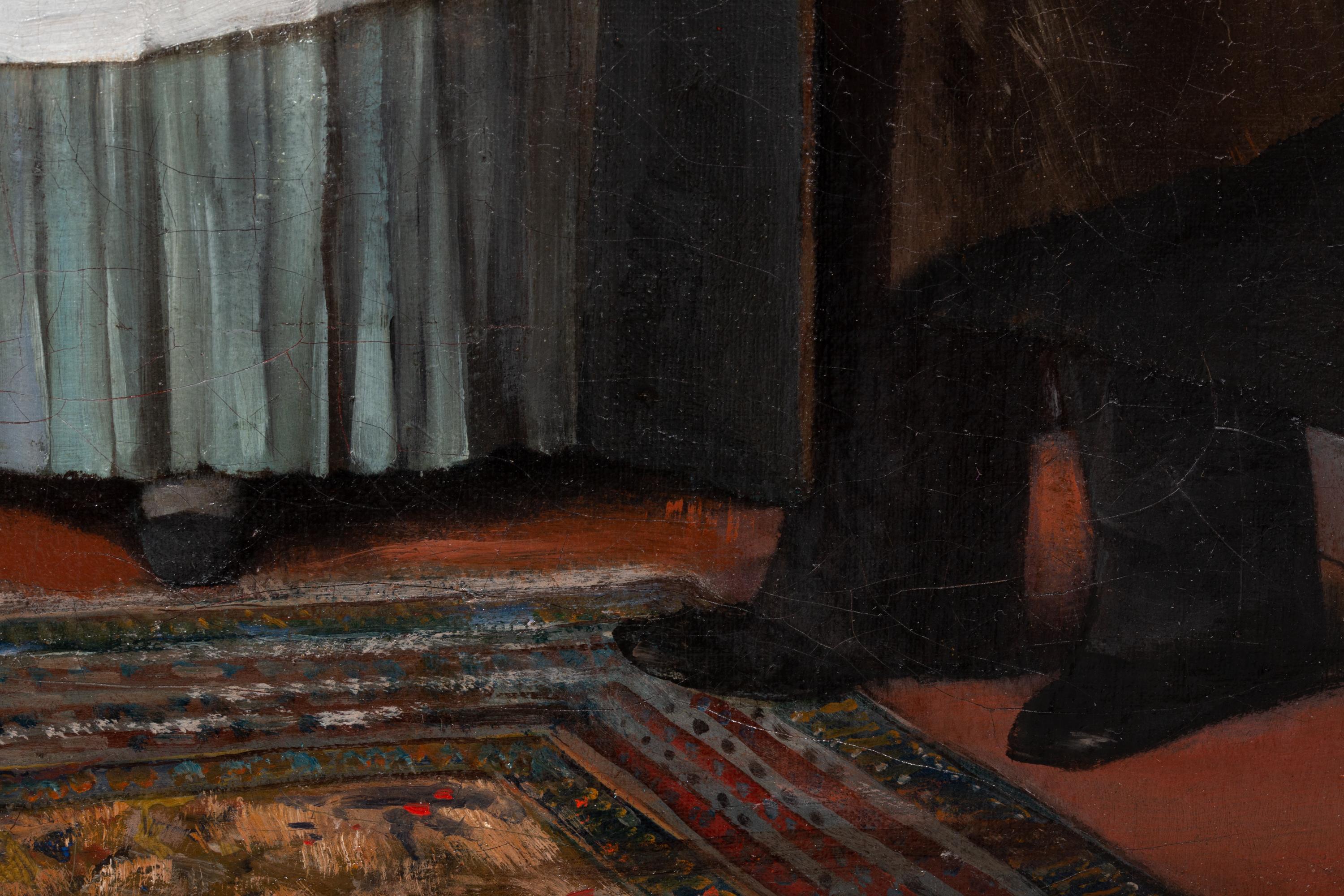 'A Gentleman and a Maid' by Charles Léon Cardon (1850 – 1921) signed, dated 1880 For Sale 5