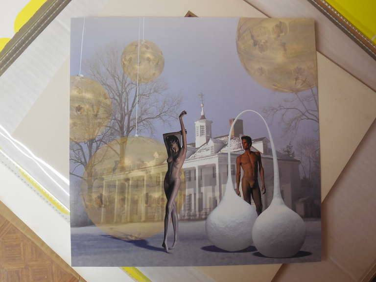 Holiday Situations #2 - Gray Nude Print by Charles Long