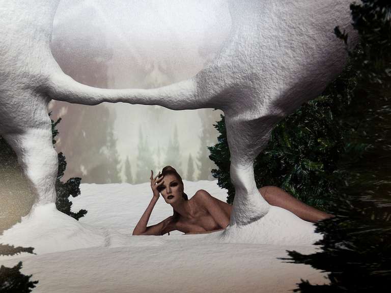 Holiday Situations #5 - Gray Nude Print by Charles Long