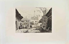 Croquis de Oriente - Aguafuerte de Charles Longueville - Años 1870