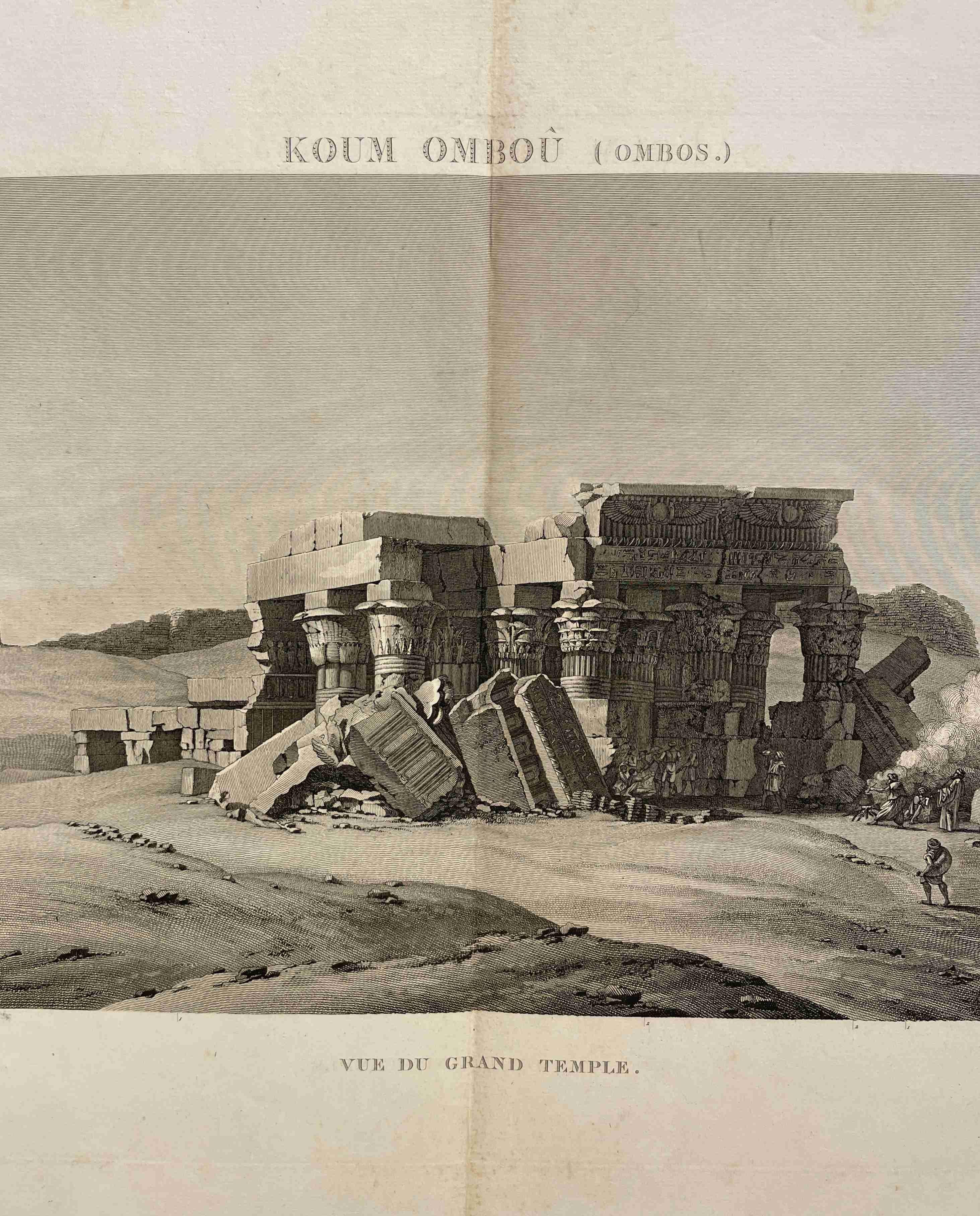 Charles Louis Balzac ca. 1809-1829 Incisione Koum Omboû (Ombos) in vendita 6