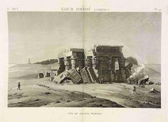 Antique DESCRIPTION DE L'EGYPTE. Koum Omboû (Ombos) Vue du Grand Temple