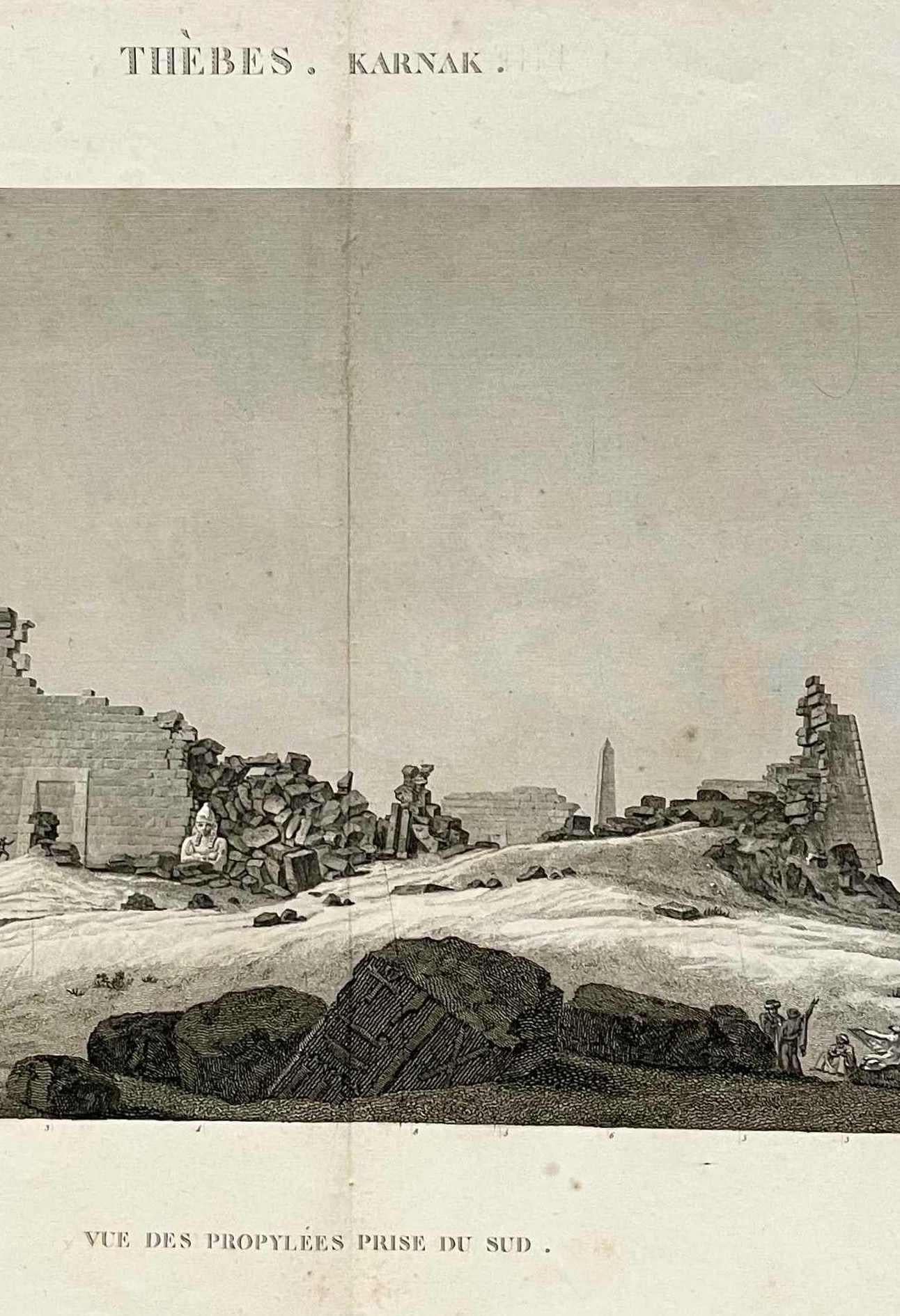 Charles Louis Balzac Engraving ca. 1809-1829 Thèbes. Karnak. For Sale 2