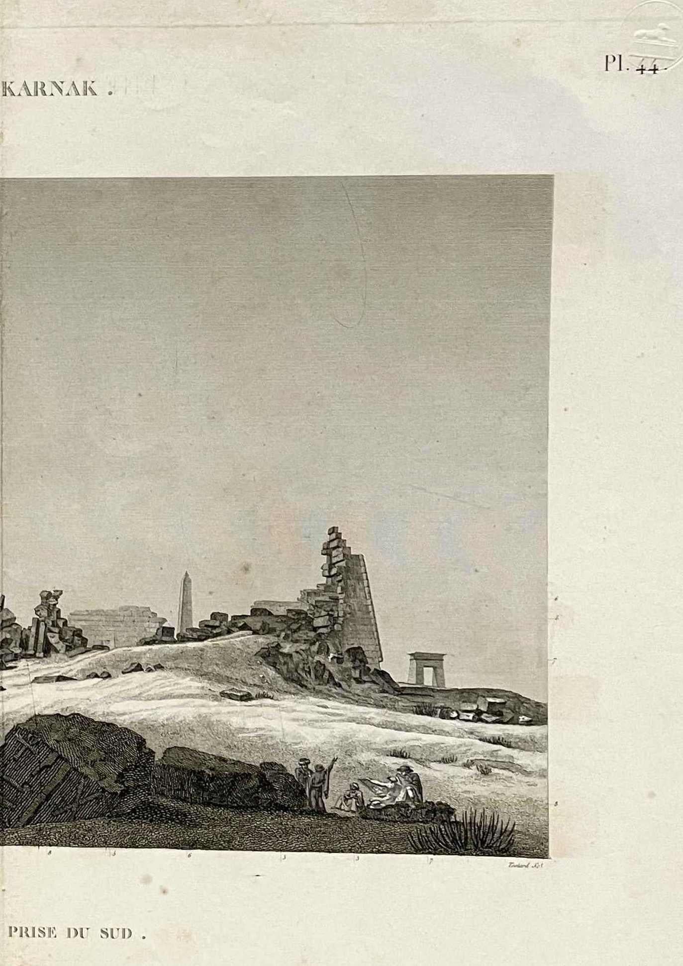 Charles Louis Balzac Engraving ca. 1809-1829 Thèbes. Karnak. For Sale 3