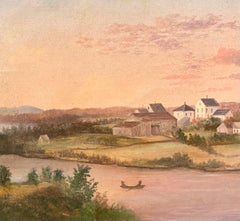 Town Along the River in Vermont
