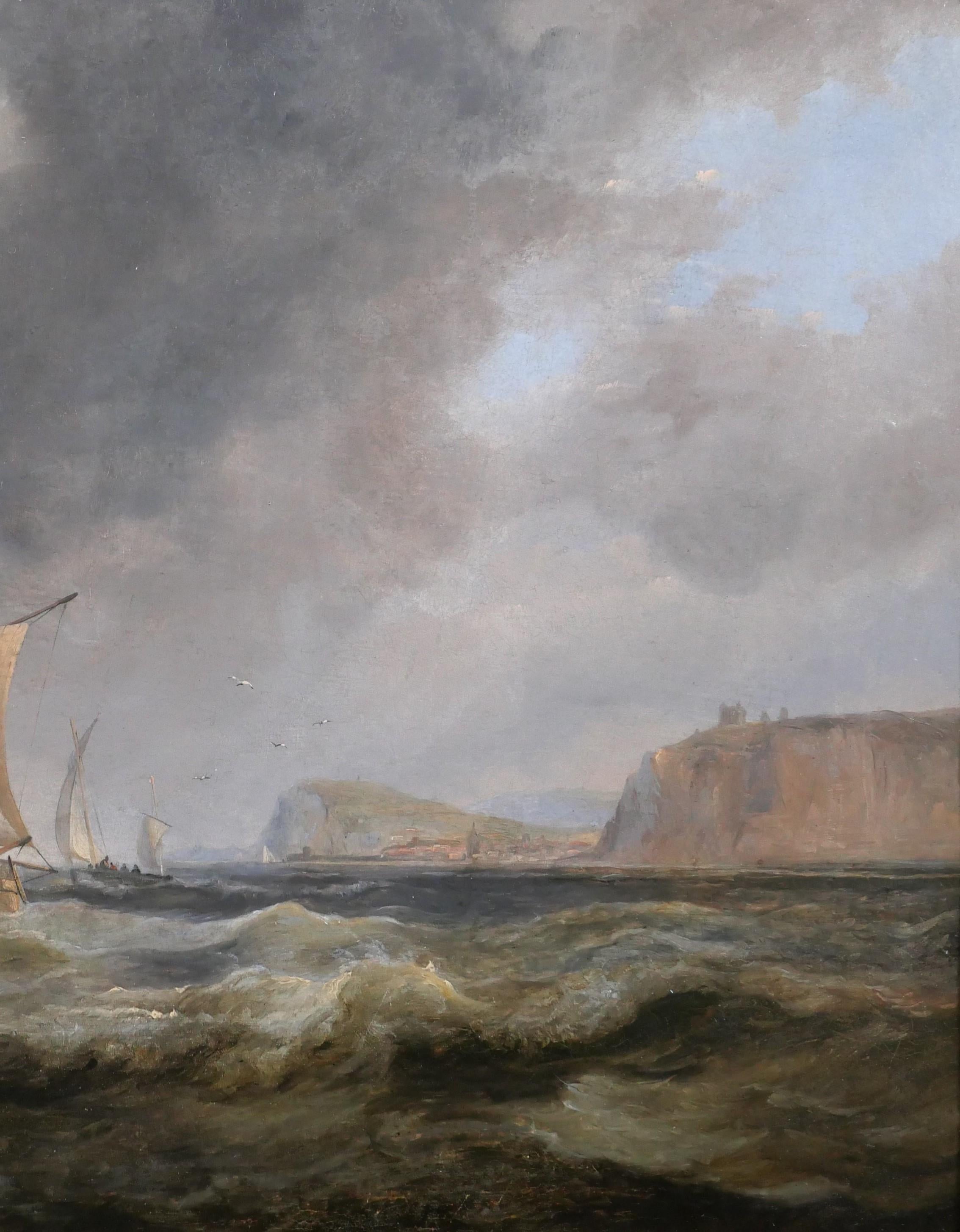 Charles-Louis VERBOECKHOVEN (attributed to)
Warneton, 1802 - Brussels, 1889
Boat off the coast of Fécamp (Normandy)
Painting, oil on cardboard
Unsigned
Painting: 39 x 29 cm
Beautiful original frame in a 17th century style: 58.5 x 48.5 cm
Very good