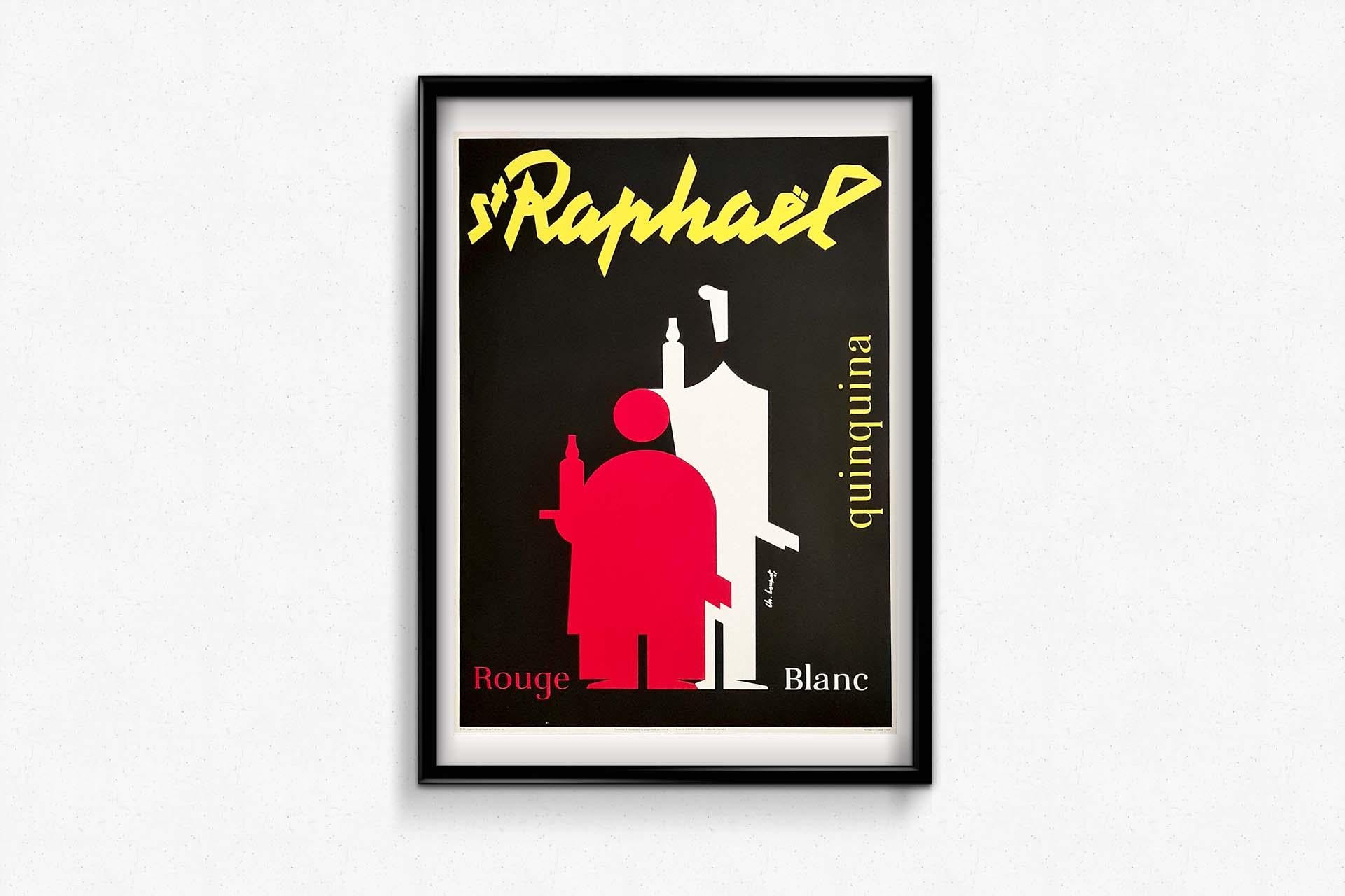 1988 poster after Charles Loupot for the Saint-Raphaël Quinquina aperitif For Sale 1
