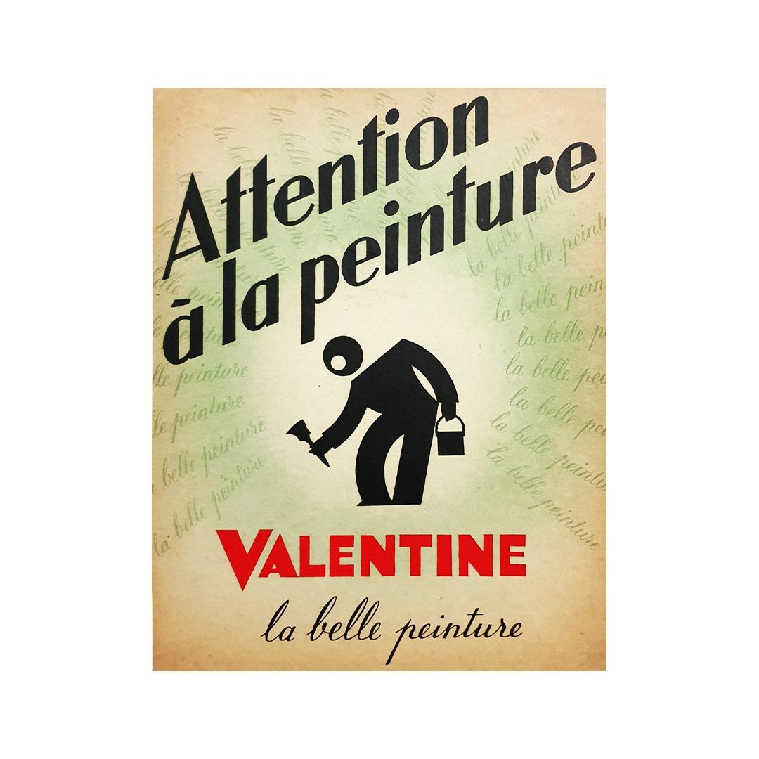 Circa 1940 Originalplakat von Charles Loupot für die Valentine-Farbe