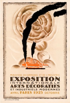 "Exposition Internationale Arts Decoratifs" Original Vintage Exhibition Poster