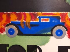 Stop-Fire large original 1930 advertising lithograph (artist's own copy)