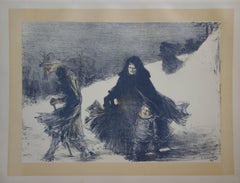 Antique Christmas - original lithograph (1897-1898)