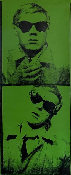 Andy Warhol Denied Painting canvas Black & Green Self Portrait by Charles Lutz