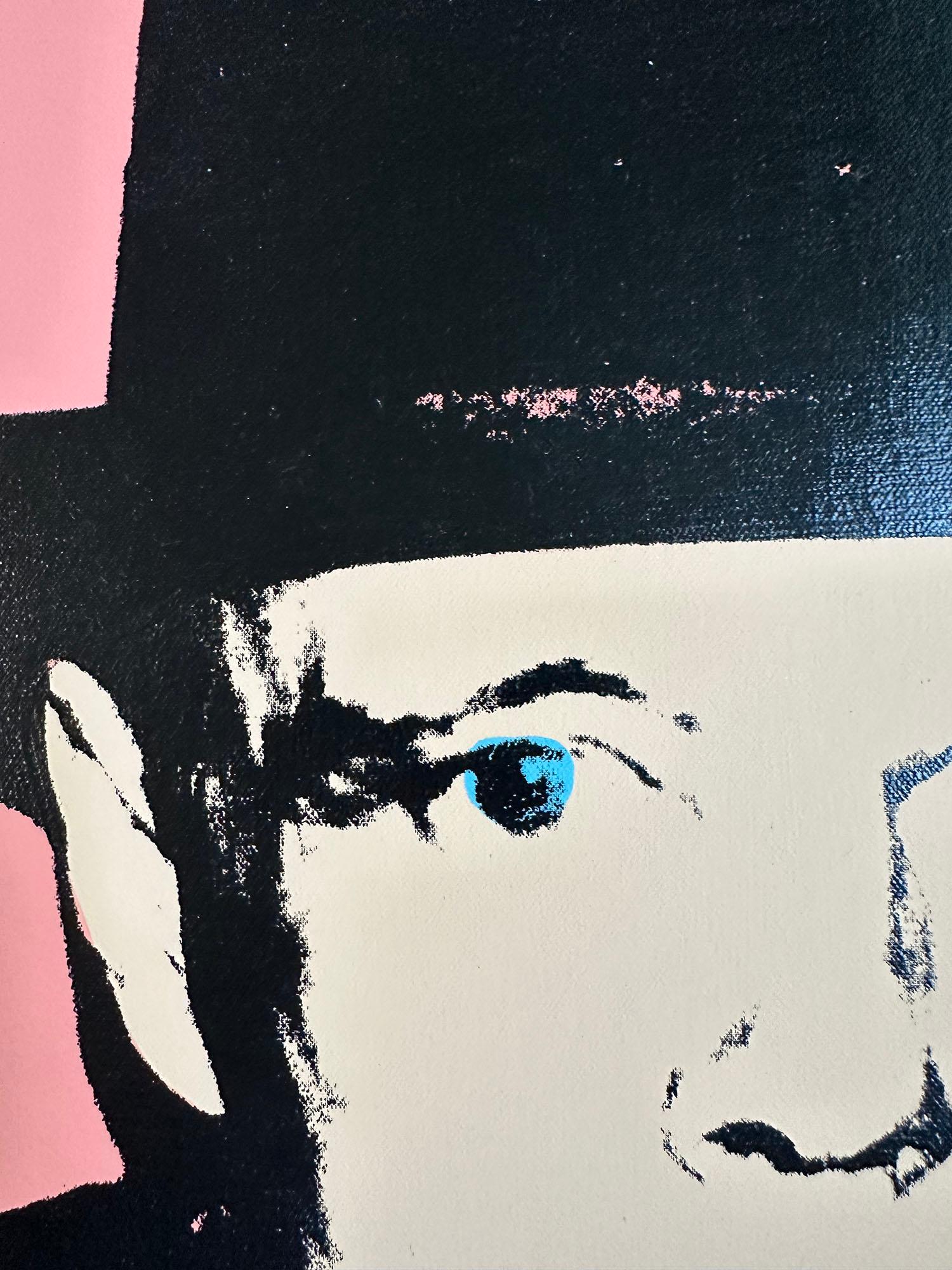 Andy Warhol Denied Painting canvas Black Pink Joseph Beuys by Charles Lutz For Sale 3