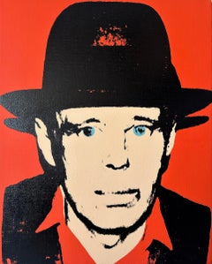 Andy Warhol Denied Painting canvas Black Orange Joseph Beuys by Charles Lutz