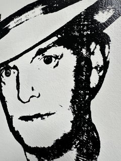 Andy Warhol Denied Painting canvas Black White Truman Capote by Charles Lutz