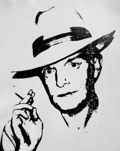 Andy Warhol Denied Painting canvas Black White Truman Capote by Charles Lutz