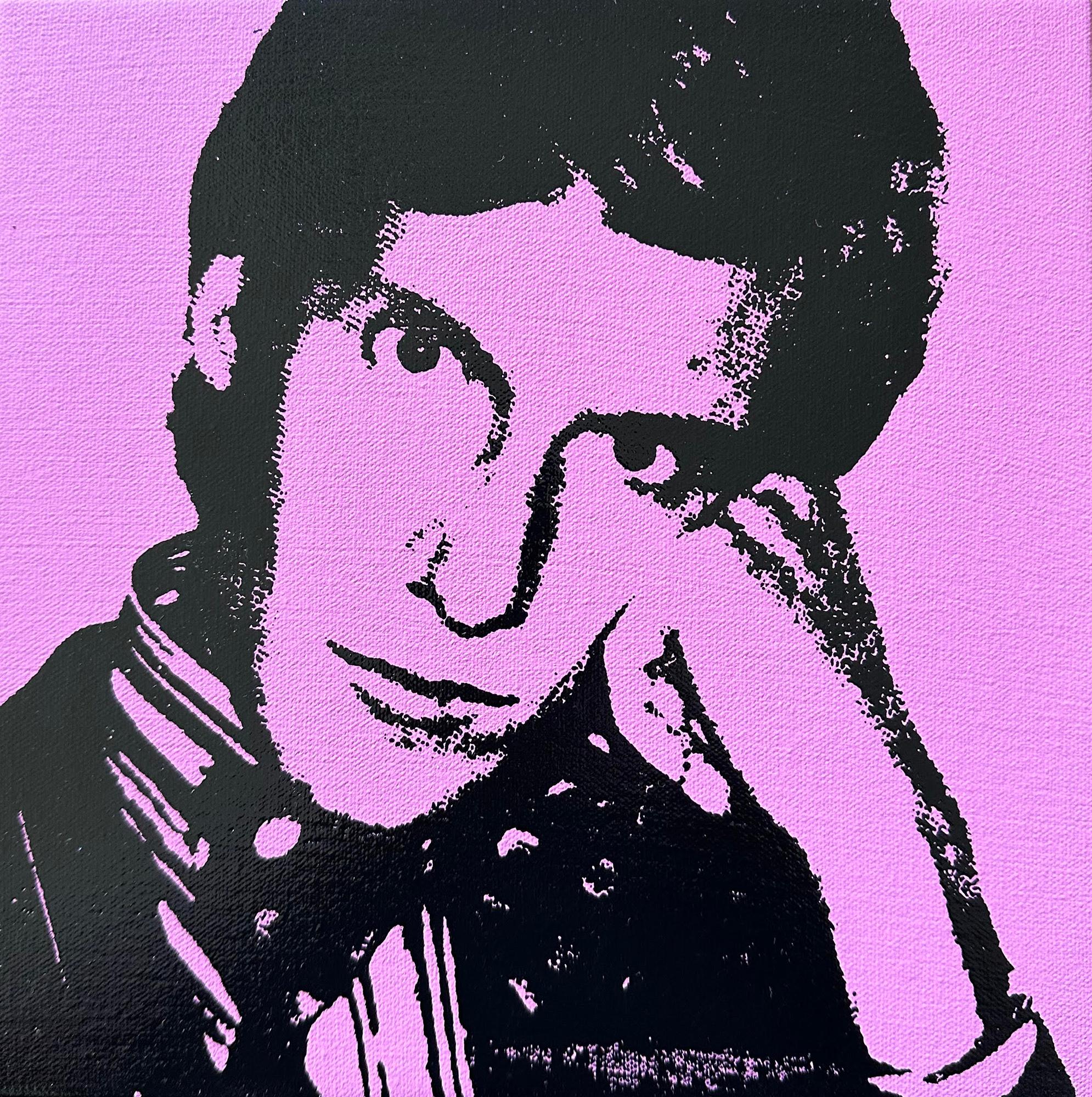 Andy Warhol YSL Yves Saint Laurent Denied Gemälde Leinwand Rosa von Charles Lutz im Angebot 1