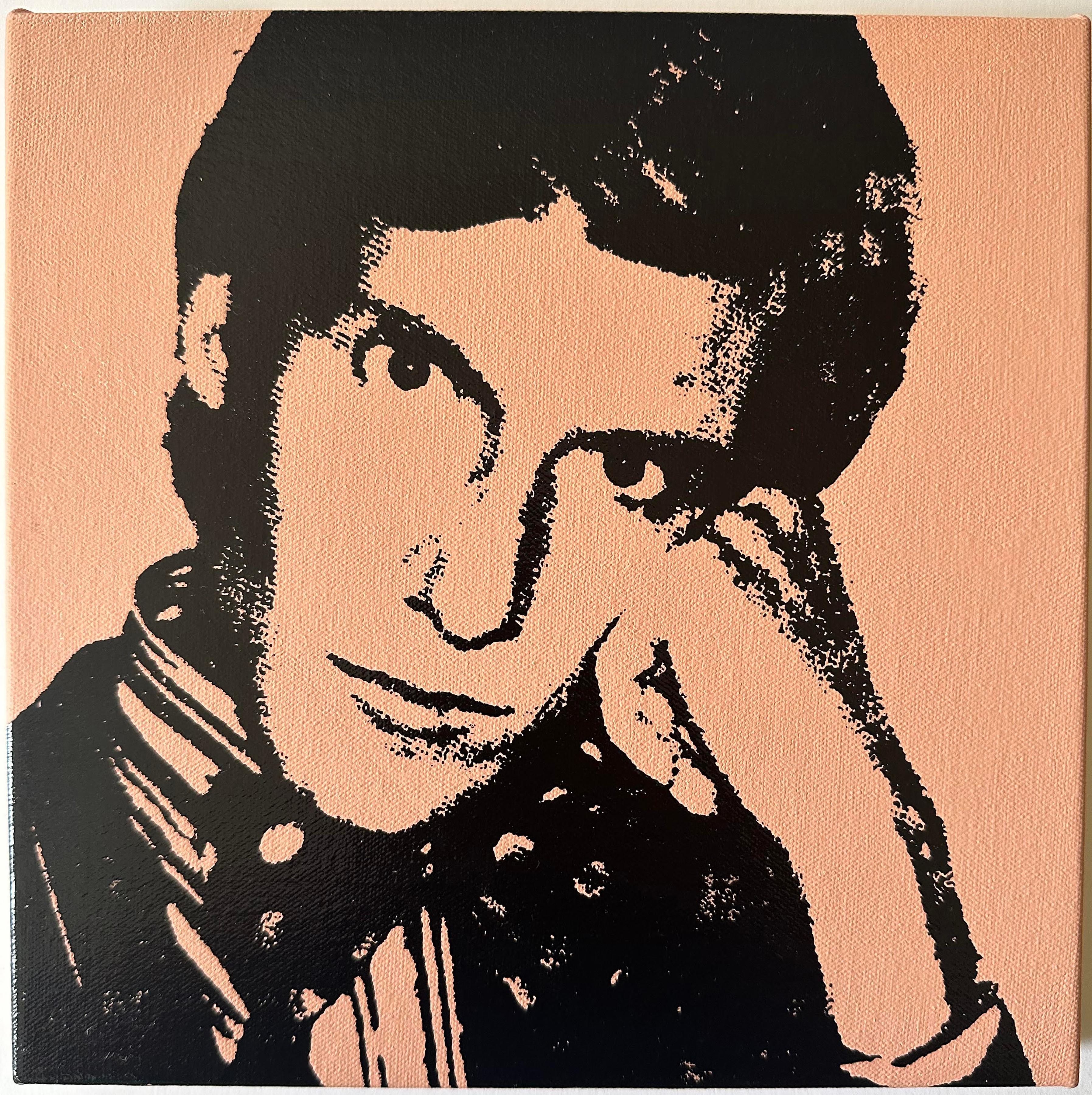 Andy Warhol YSL Yves Saint Laurent Denied Gemälde Pfirsichrosa von Charles Lutz im Angebot 1