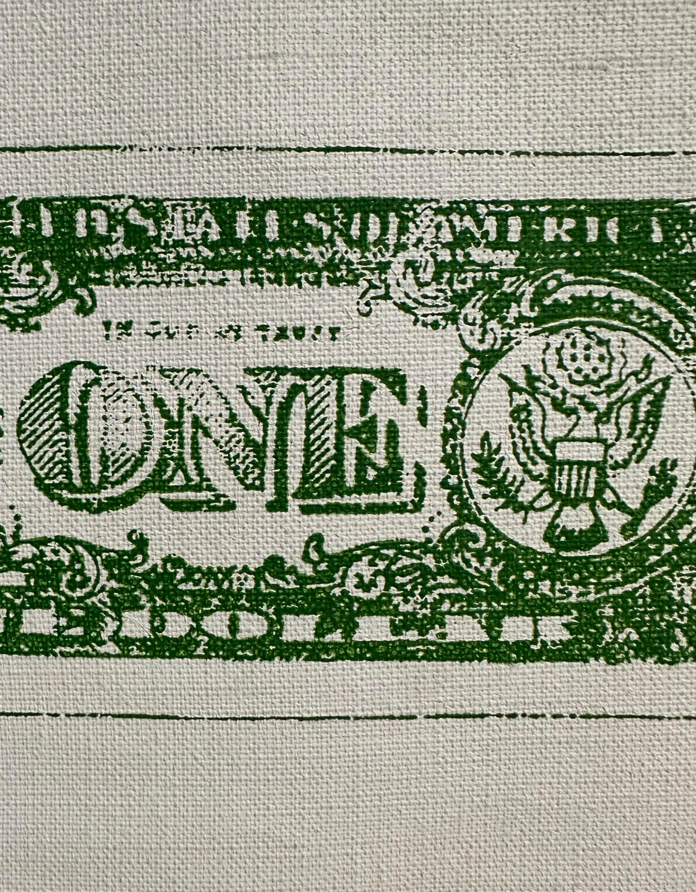 Denied Andy Warhol Dollar Bill Gemälde / Charles Lutz im Angebot 1