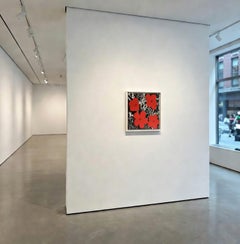 Negato Andy Warhol Flowers Red 14" Serigrafia di lino Pittura di Charles Lutz