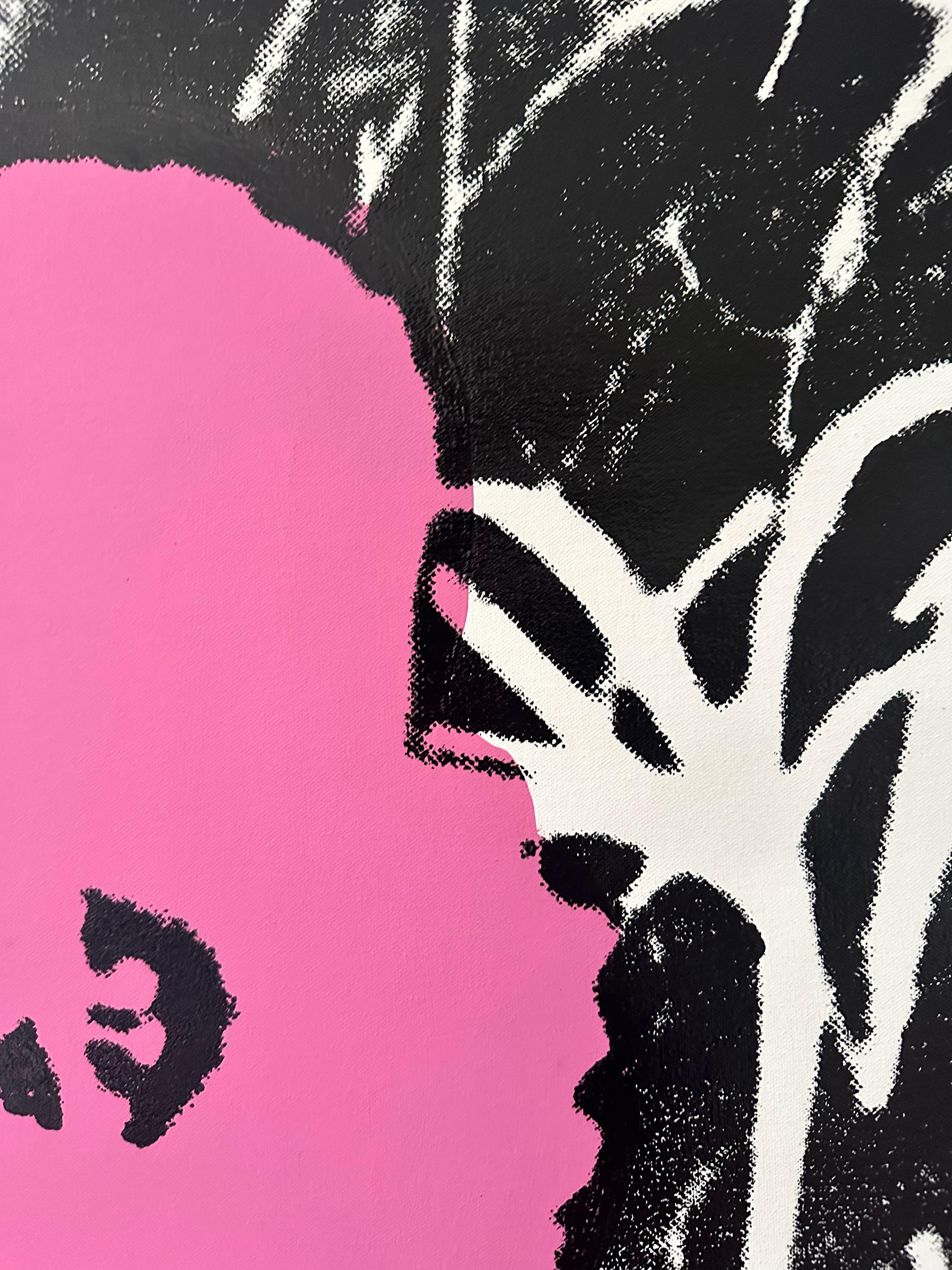 Negato Andy Warhol Fiori Rosso Rosa Viola 48 x48