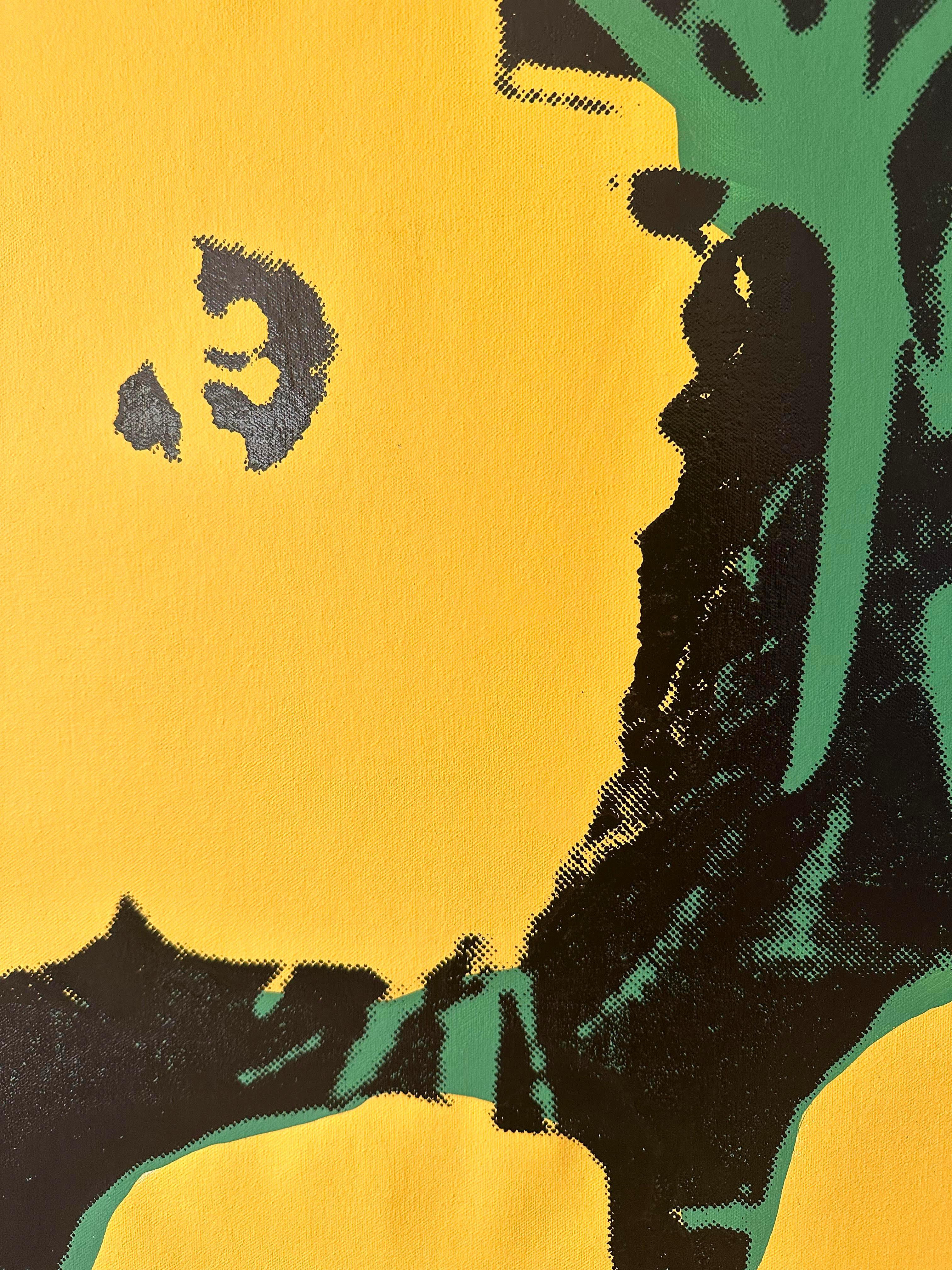 Denied Andy Warhol Flowers Yellow 48 x48