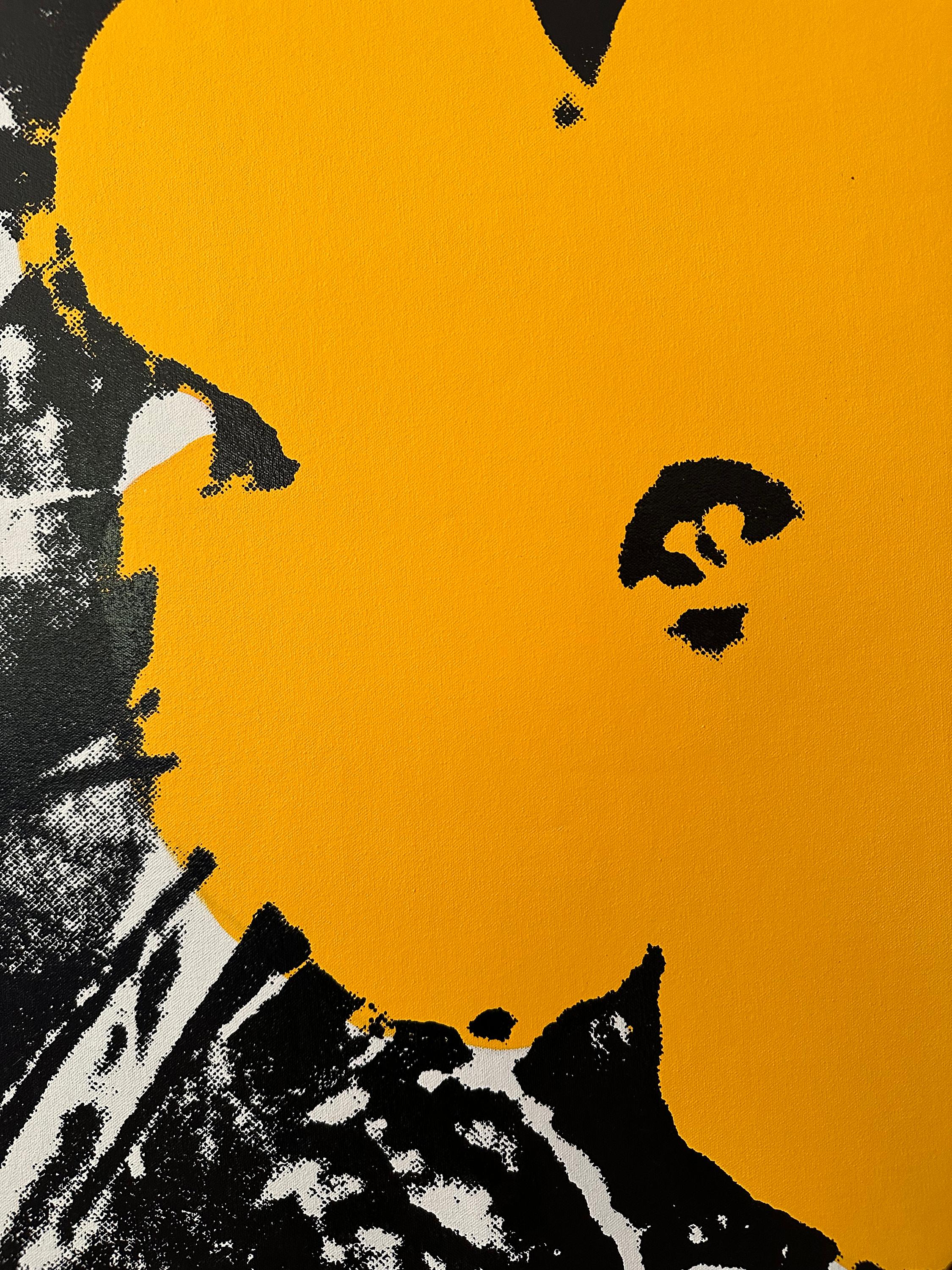Negato Andy Warhol Fiori Giallo Blu 48 x48