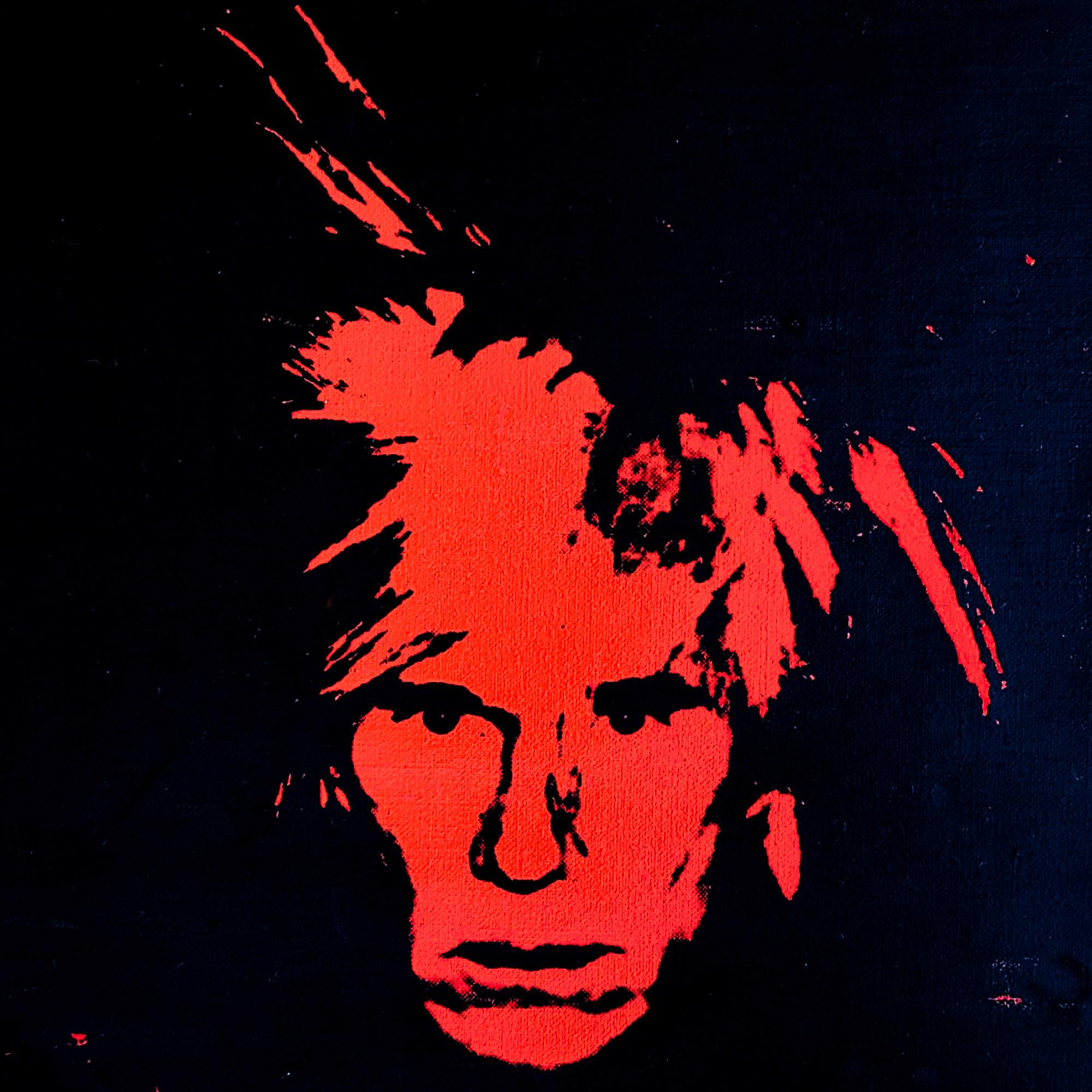 Negato Andy Warhol Parrucca da paura rossa Self-Portrait dipinto da Charles Lutz