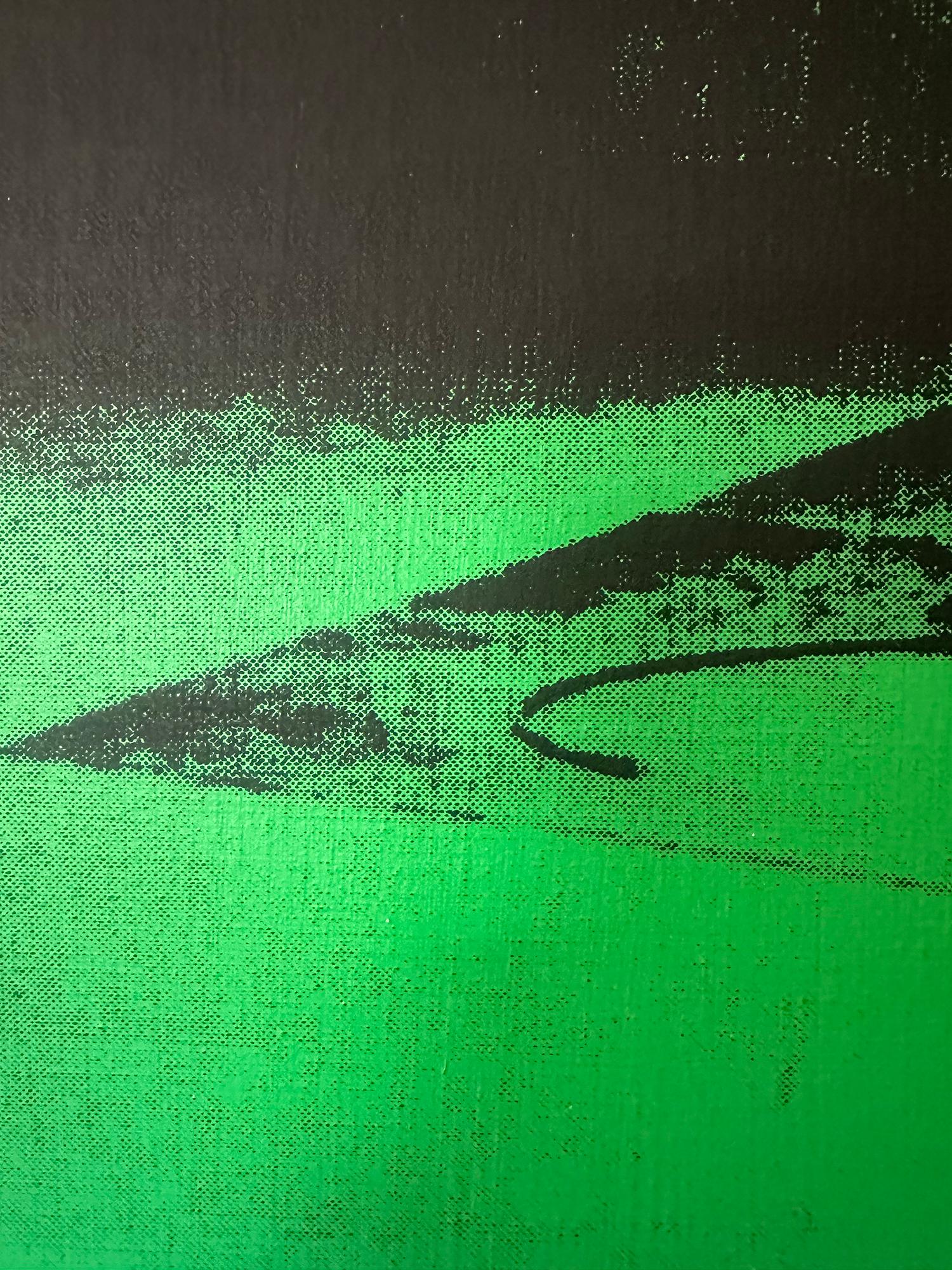 Negato il dipinto di Andy Warhol Greene & Greene Electric Chair di Charles Lutz in vendita 1