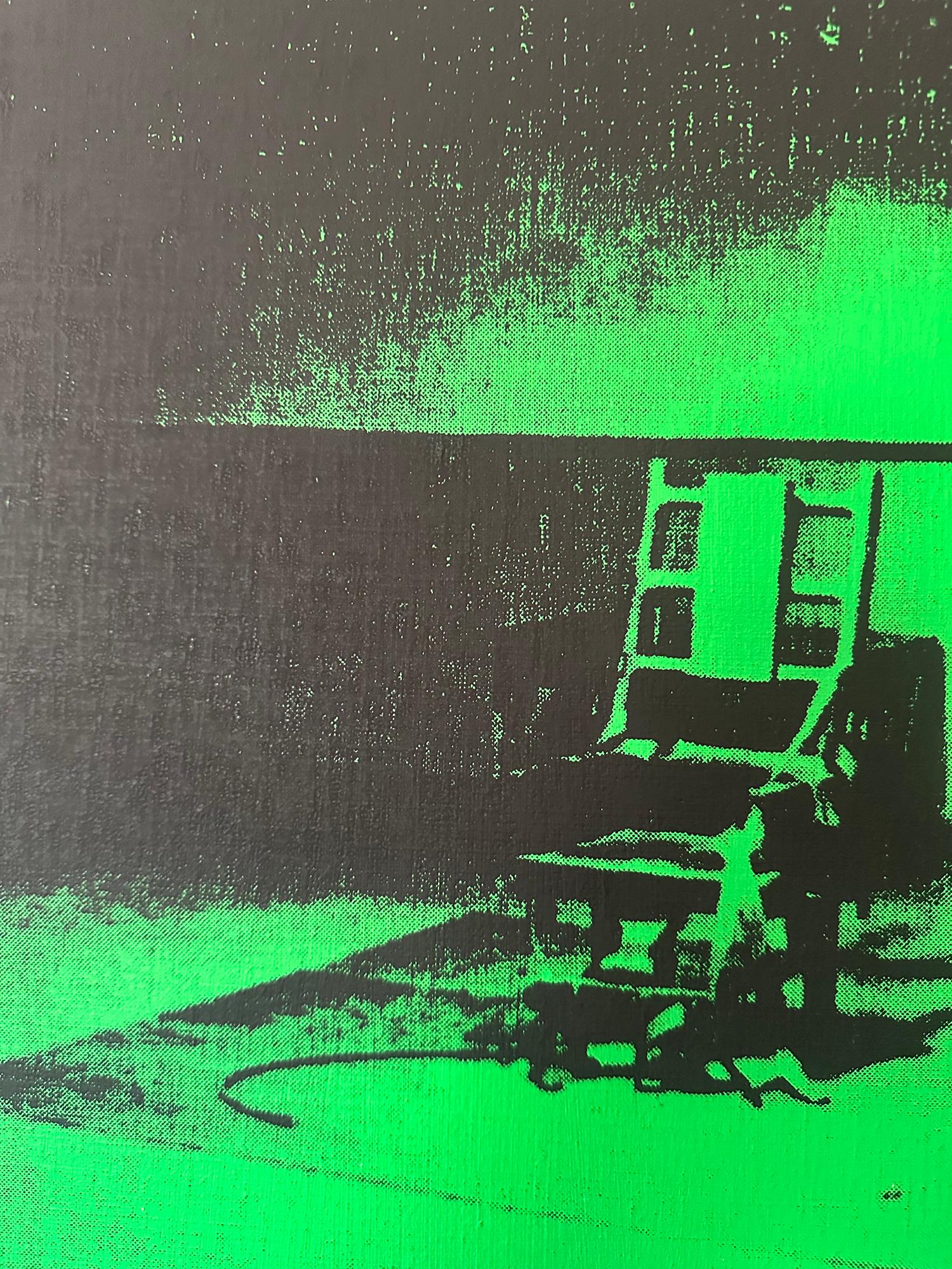 Negato il dipinto di Andy Warhol Greene & Greene Electric Chair di Charles Lutz in vendita 2